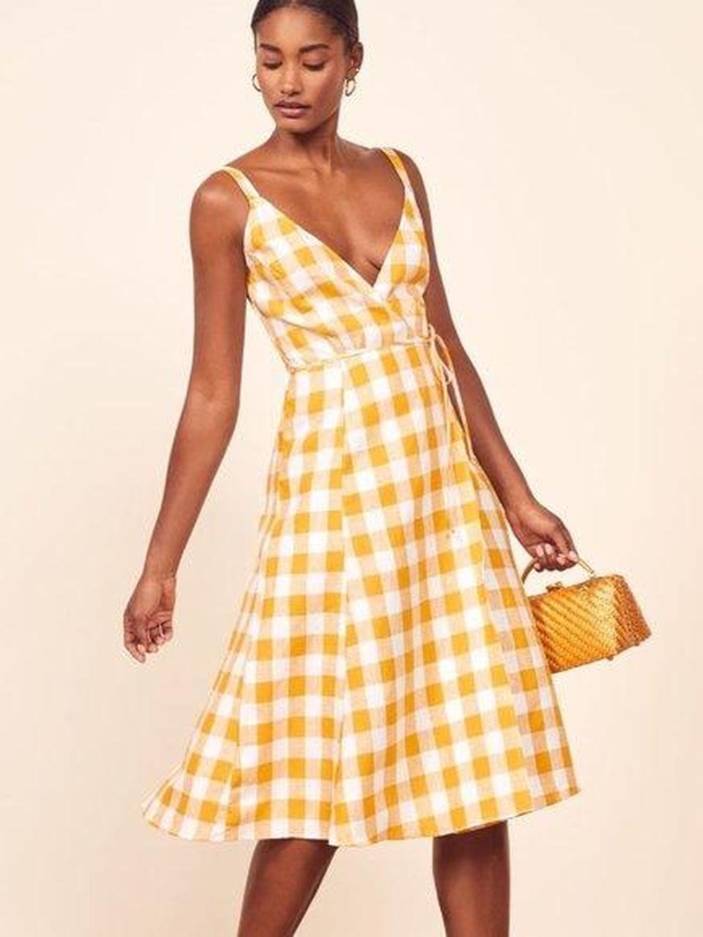 Reformation 100% Linen Beverly Dress